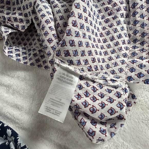 J. Crew Point Sur Womens Cotton Popover Floral Paisley Block Print T8 WQ149 New - Picture 5 of 9